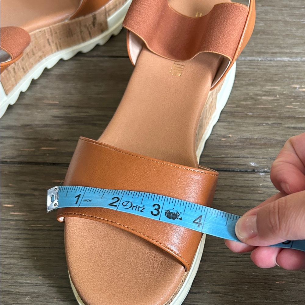 Brown Platform Sandals DreamPairs Size 11 - Picture 9 of 10